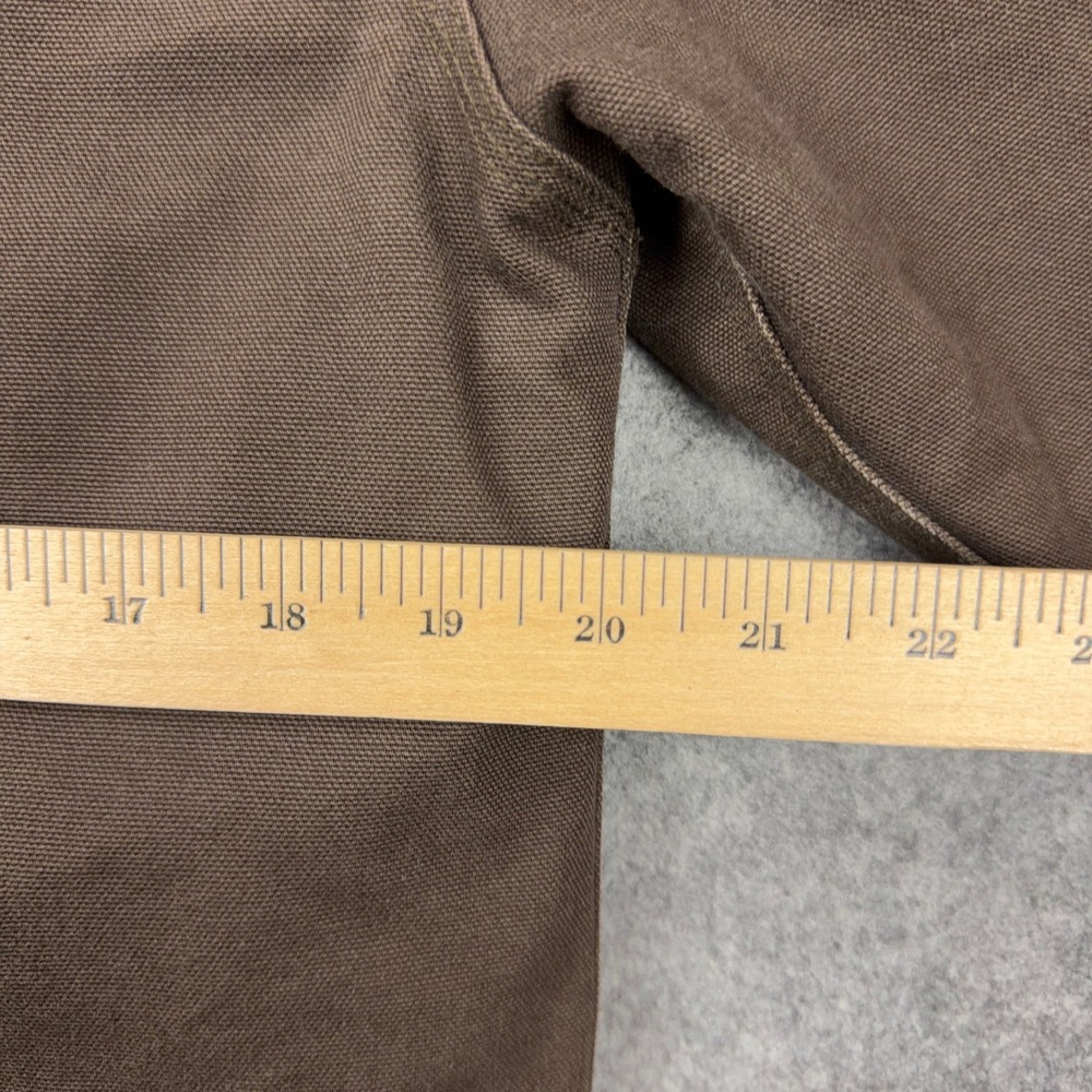Carhartt Active Jacket Kids Large Brown Quilted Lined Canvas Hooded Work Coat - Picture 10 of 11